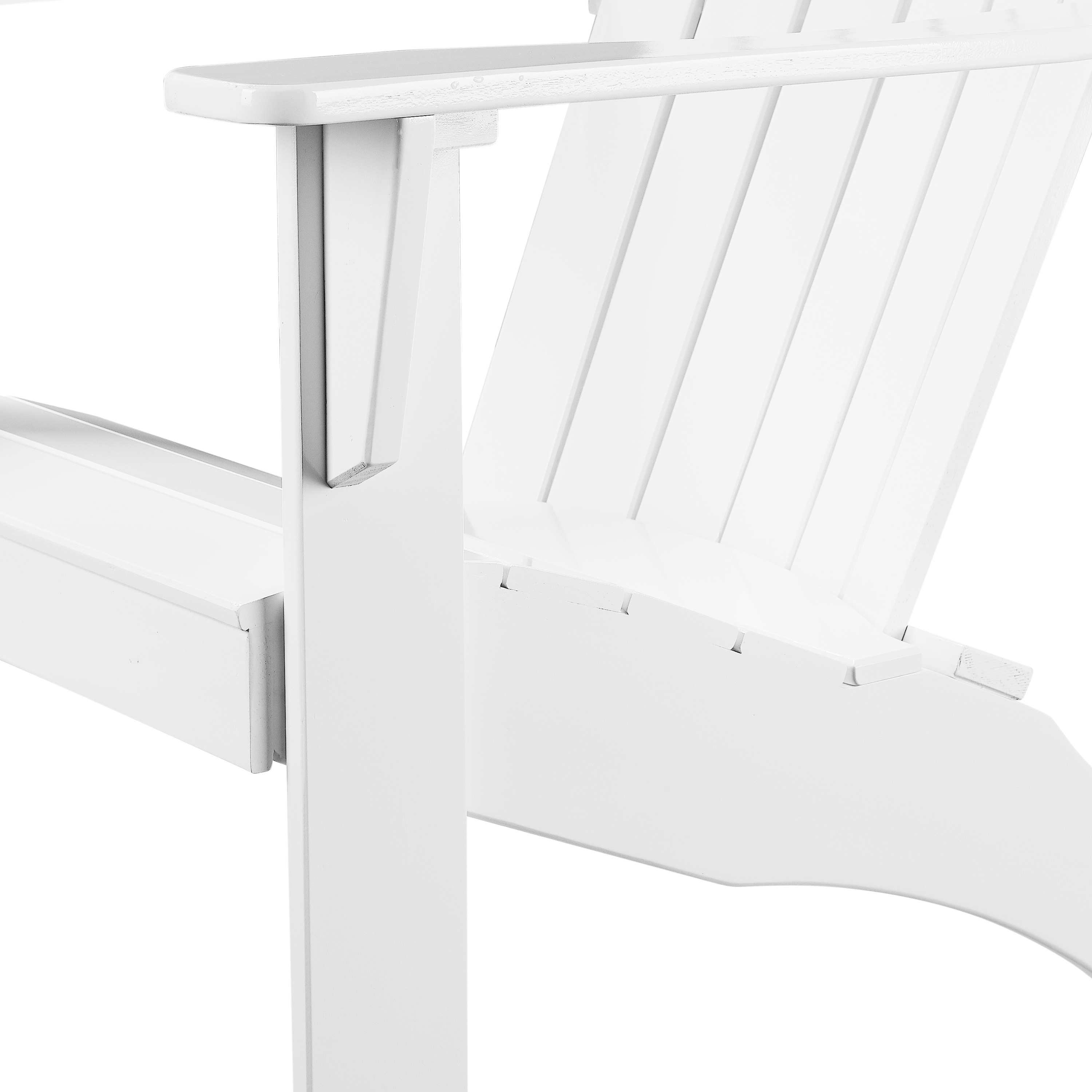 Mainstays Weather Resistant Rubberwood Adirondack Chair - White - image 2 of 9