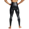 thumbnail image 4 of Men's Four Elastic Leather Pants - Waist Lifting Hip Shaping, High Waist Cropped Pants for Stage Performances, 4 of 5