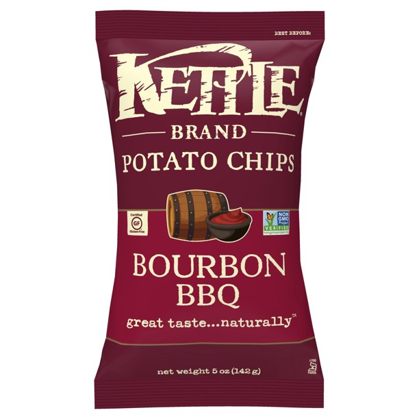 Kettle Brand Potato Chips, Bourbon BBQ Kettle Chips, 5 oz