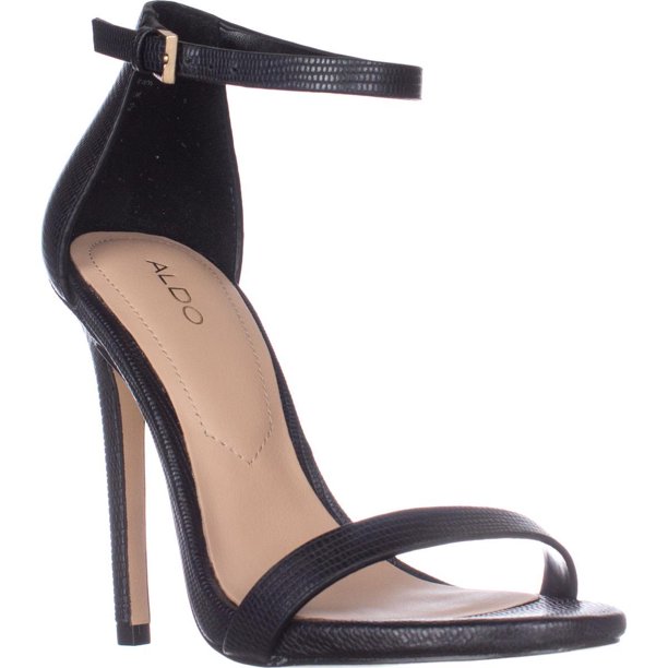 ALDO Womens Aldo Caraa Ankle Strap Heeled Dress Sandals, Black