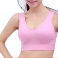 thumbnail image 1 of Toystoory Nuevo Sujetador deportivo suave para mujer, chaleco deportivo elástico cómodo para gimnasio y Yoga Uniforme atlético rosa XXXL, 1 of 6