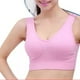 thumbnail image 1 of Greeniant Mujeres Wirefree Seamless Sexy Sport Bra Girl Transpirable Push Up Yoga Running Top Uniforme atlético rosa XXXL, 1 of 6