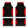 thumbnail image 6 of Leadwolf 4PCS/Set Car Floor Mats Universal for Mazda Red Velvet Colored Stripe Non-Slip Backing Interior Carpet Mats Protection Accessories, 6 of 8