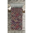 thumbnail image 3 of Ambesonne Moroccan Quilted Bedspread Set 2 Pcs, Retro Ornate Mandala, Twin Size, Multicolor, 3 of 3