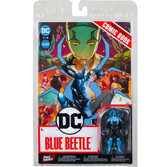 McFarlane DC Page Punchers Blue Beetle Action Figure & Comic Book