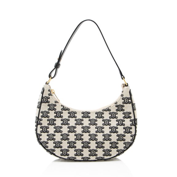 Pre-Owned Celine Triomphe Canvas Ava Medium Shoulder Bag