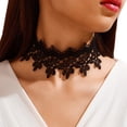 thumbnail image 3 of Collar retro de encaje calado, exquisita cadena de clavícula, hermoso collar, gargantilla de flores vintage para mujer, 3 of 7