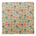 thumbnail image 4 of Bimba Beige Snowflake & Pig Kids Printed Pure Silk Scarf For Hair Neck Head Bandanas For Women 40 x 80 Inches, 4 of 6