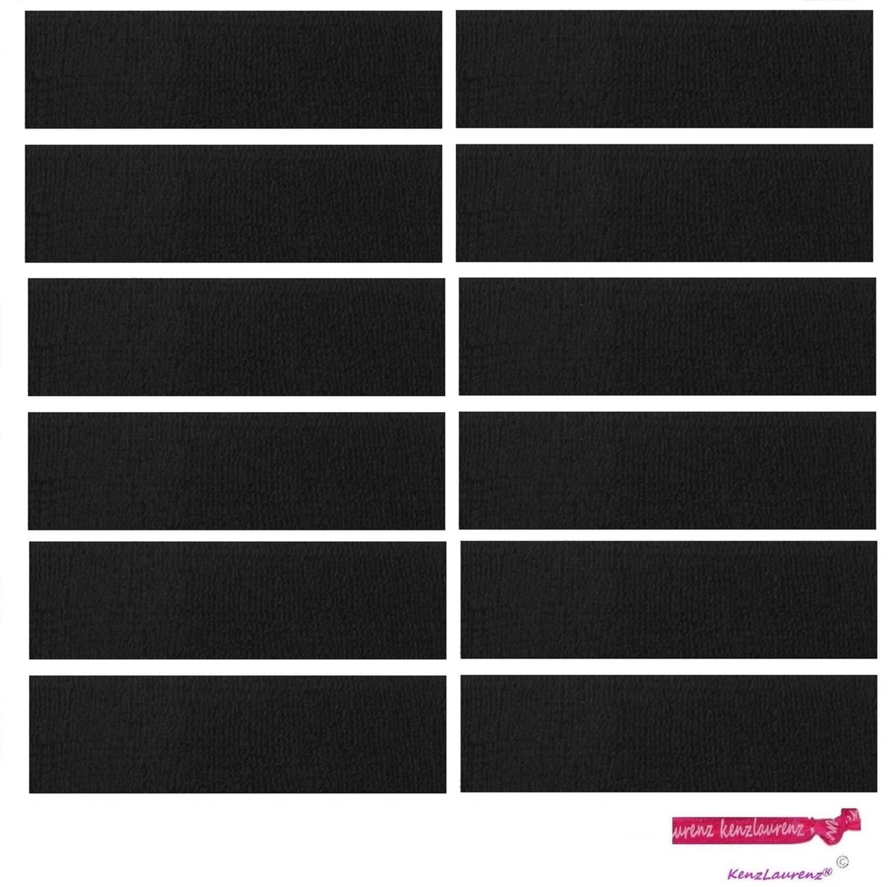 Kenz Laurenz Sweatbands 12 Terry Cotton Sports Headbands Sweat Absorbing Head Bands Black