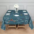thumbnail image 3 of Math Equations Lab Tools Blue Pattern Square Tablecloth,Waterproof Square Table Cover,Wipeable Spillproof Washable Table Cover for Home Kitchen Party Decor 42"X42"(107x107cm), 3 of 6