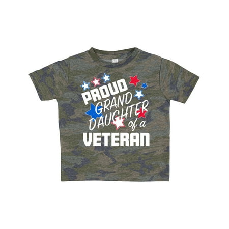 

Inktastic Proud Granddaughter of a Veteran- Veterans Day Gift Toddler Toddler Girl T-Shirt