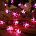 thumbnail image 2 of Skksst Christmas Fairy Light LED Snowflake String Light Battery Operated Waterproof Hanging Cutain Light 10ft, 2 of 7