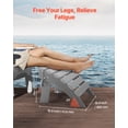 thumbnail image 5 of VEVOR Adirondack Ottoman, 16.9L x 18.9W x 13H Inch HDPE Plastic Folding Adirondack Ottoman, Weather-Resistant Foot Rest for Adirondack Chair, Widely Used for Outside Porch Pool Lawn Backyard, Gray, 5 of 9