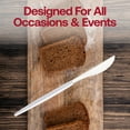 thumbnail image 6 of Smarty 8.8" Silver with White Handle Moderno Disposable Plastic Dinner Knives 240 ct, 6 of 7