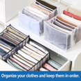thumbnail image 3 of Drawer Organizer, Foldable Mesh Organizer for Clothes Organizer, Closet Organizer with Compartments, Closet Organizer for Jeans and Shirts, 7+9 Compartments, 3 of 5