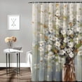 thumbnail image 2 of Creowell Flowers Pretty Shower Curtain 100% Polyester Fiber Bathroom Decor with Hooks 36x72, 2 of 7