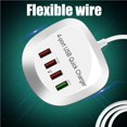 thumbnail image 4 of kurtrusly Chargeur USB Station de Charge Adaptateur 4 Interfaces Finition Soignée Commodité Multifonction Rapide, 4 of 6