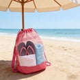 thumbnail image 4 of Kbndieu Mesh Beach Bag, Large Beach Tote with Drawstring Top, Toys Pool Bag for Family Travel Vacation Cruise, 4 of 5