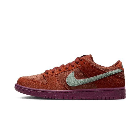 NIKE MENS SB Dunk Low Pro Prm "Mystic Red" DV5429 601 from Stadium Goods