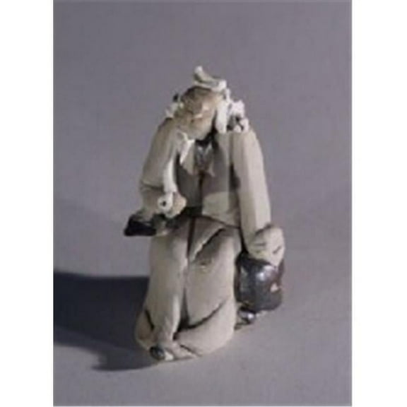 Bonsai Boy e1879 2.5 in. Ceramic Figurine - Man with Pipe