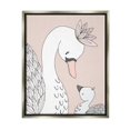 thumbnail image 3 of Stupell Industries Mother & Baby Swan Flower Crowns Princess Animals Graphic Art Luster Gray Floating Framed Canvas Print Wall Art, Design by Sweet Melody Designs, 3 of 5