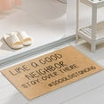 thumbnail image 5 of 1X Doormat Clearance! Funny Door Mat Non Slip Back Rubber Entry Way Doormat Outside Like A Good Neighbor Stay Over There Standard Outdoor Welcome Mat Carpet, 5 of 9