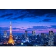 thumbnail image 2 of Kataoka, Takao 24x17 White Modern Wood Framed Museum Art Print Titled - Tokyo night view, 2 of 4