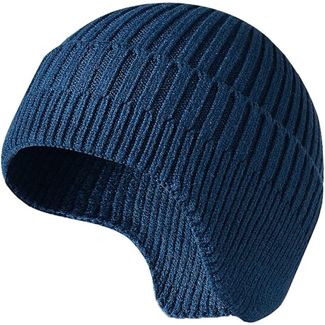 LinYooLi Women Beanie Winter Warm Knit Hats with Ear Flap Knitted Skull Cap Cold Weather