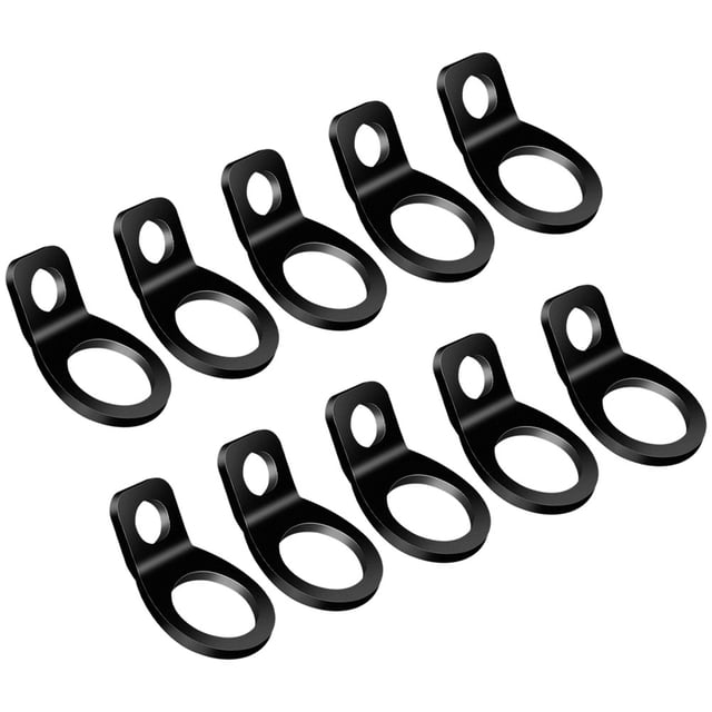 DEEPCRAFF 10 Pcs Crochets d'Arrimage Robustes en Acier Inoxydable Noir pour Bateaux VR Cargo à Arrimage