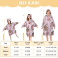 thumbnail image 4 of FORMRS Wearable Blanket Hoodie with Sleeves for Kids Cozy Flannel Sweatshirt, Pink Gingerbread Houses, 4 of 7