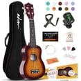 thumbnail image 1 of Ukelele ADM Hawaiian Wood Soprano de 21 pulgadas con kit y lecciones, 1 of 9