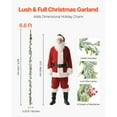 thumbnail image 2 of KFFKFF 6.6-FT Christmas Garland with Greenery, Vines, Olive Leaves, and Berries, Artificial Evergreen Decoration with Lights for Indoor and Outdoor Holiday Mantel or Fireplace Display, 2 of 9