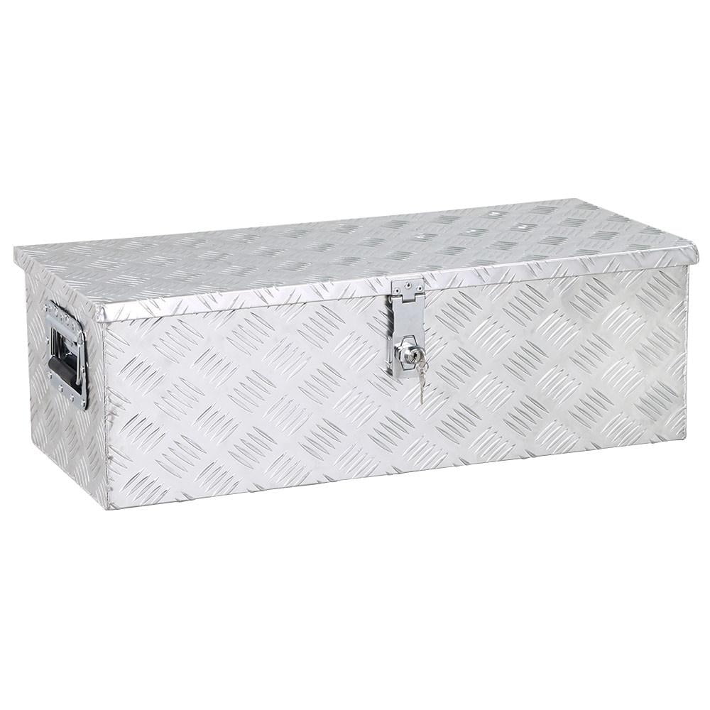 Yaheetech 30 x 13 inch Heavy Duty Aluminum Tool Box Pickup Truck Bed Storage w//Lock Silver Renewed