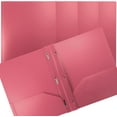 thumbnail image 2 of 4 Pack Plastic Pocket Folders with Prongs, Heavyweight, Letter Size Poly Folders, with 3 Metal Prongs Fastener Clips, 2 of 8