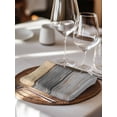 thumbnail image 6 of Farmhouse Haze Blue Brown Cloth Napkins Set of 4 Reusable Dinner Napkins, Vintage Wooden Striped Cocktail Napkin Washable Table Napkins for Wedding/Holiday Party/Baby Shower 20"x20", 6 of 7