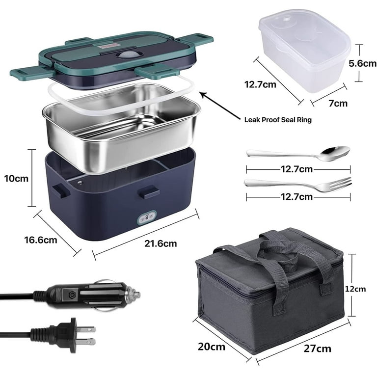Bari Electric Lunch Box For Car, Truck And Office - 60W + 220v + 12v + 24v