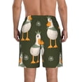 thumbnail image 3 of KLL Mallard Ducks Wild Birds Men's Casual Summer Beach Shorts Hawaiian Shorts with Pockets-Large, 3 of 5