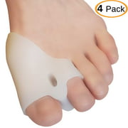 Chiroplax Bunion Corrector Relief Cushion Pads Guard Toe Separator Straightener Splint Protector Shield Spacer Sleeve Cover Hallux Valgus (4 Pads   4 Shims)
