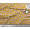 thumbnail image 2 of Soimoi Gold Velvet Fabric Star & Diamond Geometric Printed Fabric 1 Yard 58 Inch Wide, 2 of 3