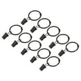 thumbnail image 1 of Unique Bargains Anneaux de Rideaux avec Pinces, 20 Pcs Anneaux à Pince pour Draperies, Crochets à Pince pour Rideaux de 1 Pouce (Noir), 1 of 5