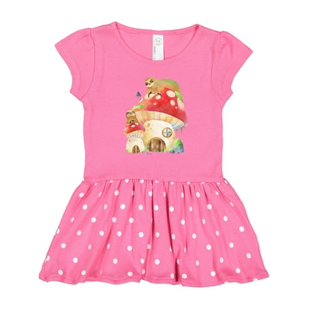 

Inktastic Mushroom Cottage Gift Toddler Girl Dress