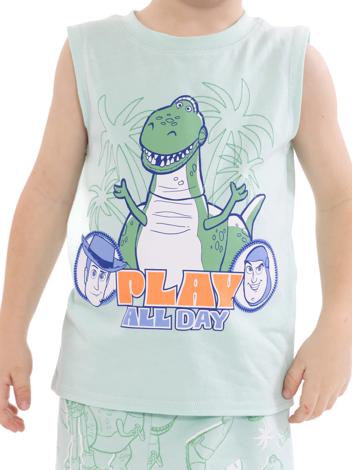 Disney Pixar Toy Story Toddler Boys Graphic Tank Top and Matching Allover Print Shorts Set, 2-Piece, Sizes 12M-5T