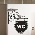 Stri 2pcs Creative WC Wall Stickers Washroom Decals Restroom Stickers