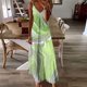 thumbnail image 2 of Vestido de Verano Casual de las Mujeres, Impresión Plegada Casual de Verano, Vestido de Cuello en V sin Mangas de Camis, 2 of 5