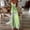 Green, variant on HAOTAGS Women Summer Dresses Sleeveless Cami Strap V Neck Pleated Pink Size 3XL