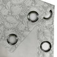thumbnail image 5 of Ambesonne Grey Grommet Curtain, Paisley Blooming Flowers, 50" x 63", Grey, 5 of 6