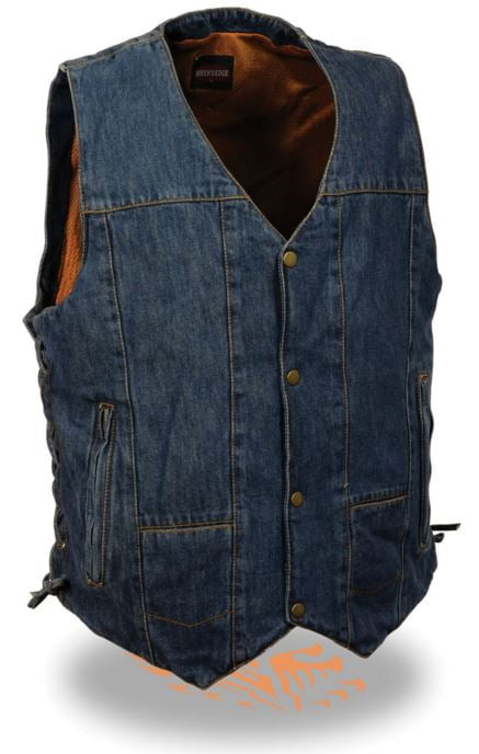 mens denim vest walmart