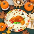 thumbnail image 6 of Oioii Pumpkin Fall Paper Plates Paper cup tablecloth and Napkins Party Supplies Pumpkin Leaves Disposable Tableware Set for Thanksgiving Autumn Harvest Party Decoration, 6 of 6