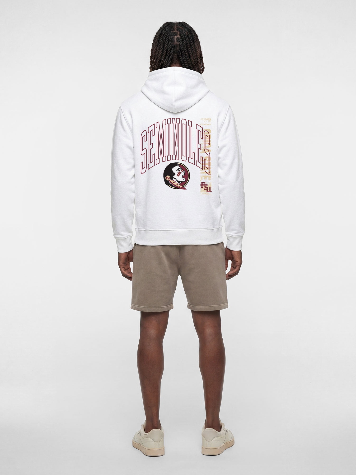 Florida State Seminoles Reebok Mens White Hooded Sweatshirt