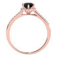 thumbnail image 3 of Mauli Jewels Engagement Rings for Women 0.50 Carat Halo Blue Diamond Engagement Ring4 prong10K Solid Rose Gold, 3 of 6